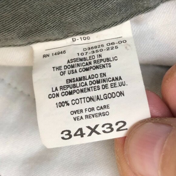 Geoffrey Beene Mens Pants Size 34x32 Pleated Khaki Chino Casual Straight Green - Picture 8 of 12